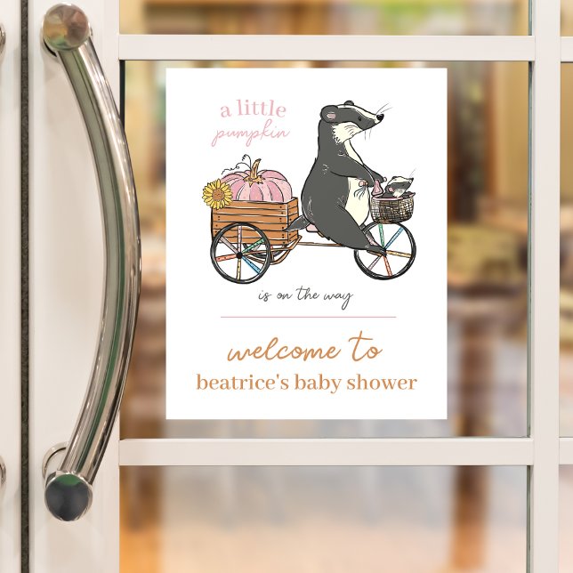 Little Pumpkin on the Way Girl Baby Shower Welcome (Creator Uploaded)