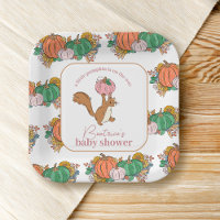 Little Pumpkin on the Way Pink Girls Baby Shower