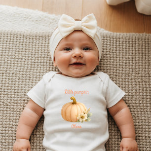 Little Pumpkin Personalised Gift Newborn Baby Bodysuit