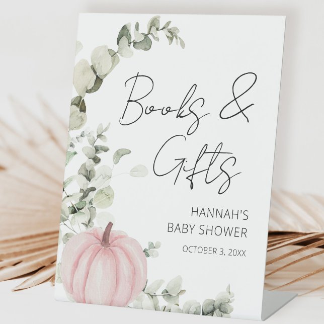 Little Pumpkin Pink Baby Shower Gifts Sign (Creator Uploaded)