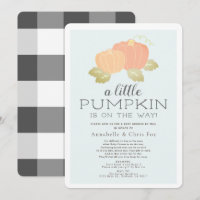 Little Pumpkin Pink Black Baby Shower by Mail