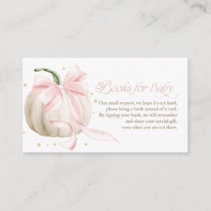 Little Pumpkin Pink Bow Books for Baby Enclosure Card
