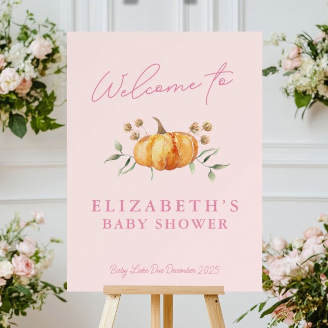 Little Pumpkin Printable Baby Shower Welcome Sign (Creator Uploaded)