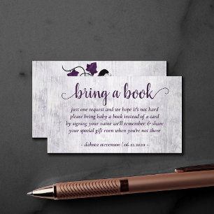 Little Pumpkin Purple Purple Bring a Book Poem Enclosure Card