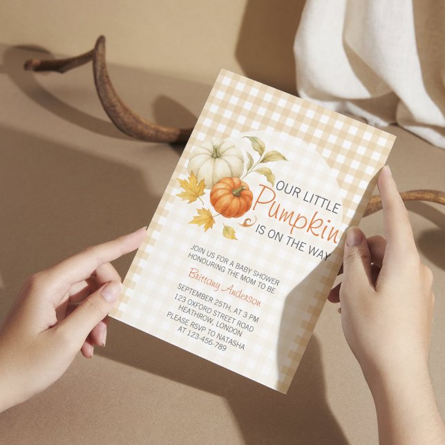 Little Pumpkin Thanksgiving Baby Shower Invitation (Creator Uploaded)