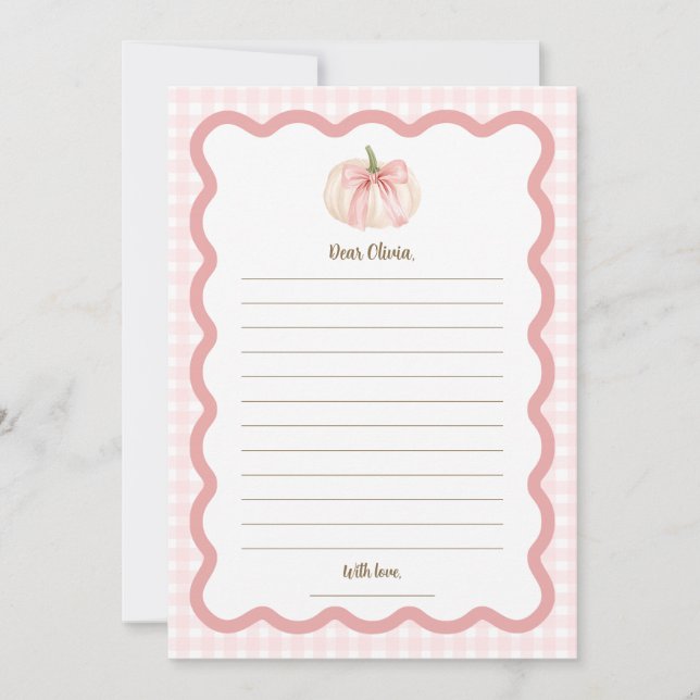 Little Pumpkin Time Capsule Card (Front)