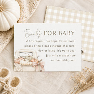 Little Pumpkin Truck Baby Shower Books For Baby Enclosure Card