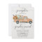Little Pumpkin Truck Gender Reveal Invitation Card