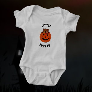 "Little Pupkin" Pumpkin & Dog Baby Bodysuit