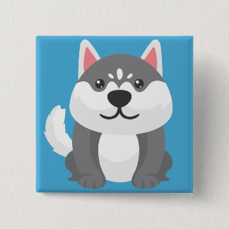 Little Pupppy 15 Cm Square Badge