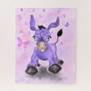 Little Purple Donkey - Drawing Art Collection Jigsaw Puzzle