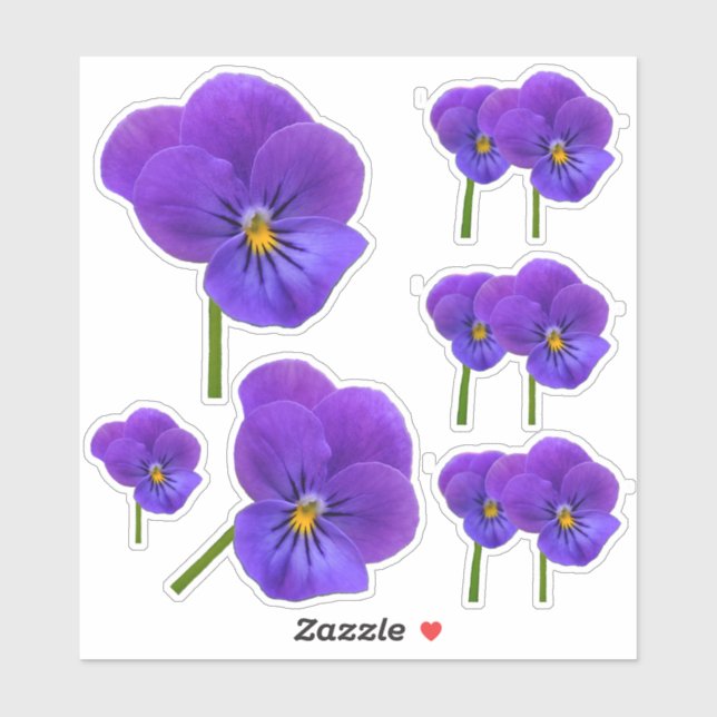 Little Purple Pansies Assortment (Sheet)