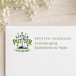 Little Putter Baby Shower Address Label Return Address Label