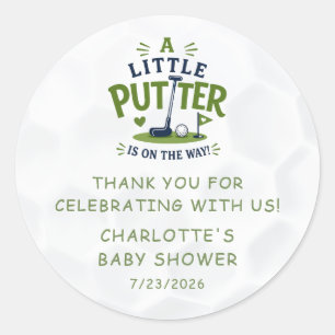 Little Putter Baby Shower Favour Sticker