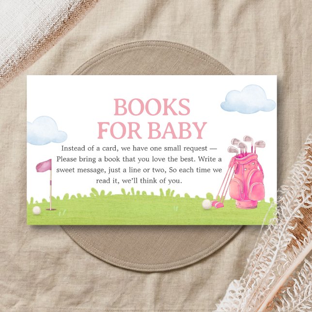 Little Putter Golf Baby Shower Books for Baby Enclosure Card (Creator Uploaded)
