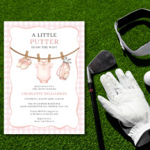 Little Putter Pink Golf Clothesline Baby Shower