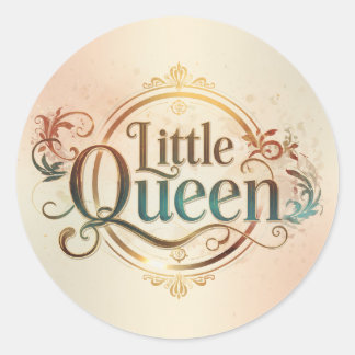 Little Queen Coquette Round Sticker