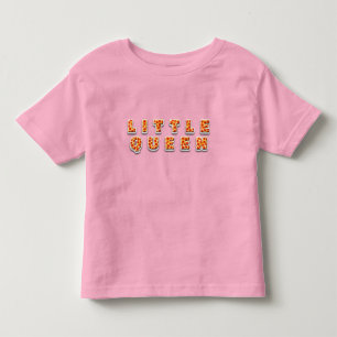 Little Queen Letters Made Of Pepperoni Pizza Toddler T-Shirt