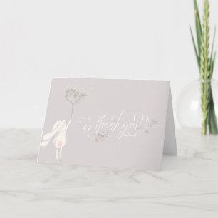 Little Rabbit Baby Shower Thank You Note Card