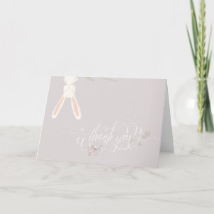 Little Rabbit Baby Shower Thank You Note II Card