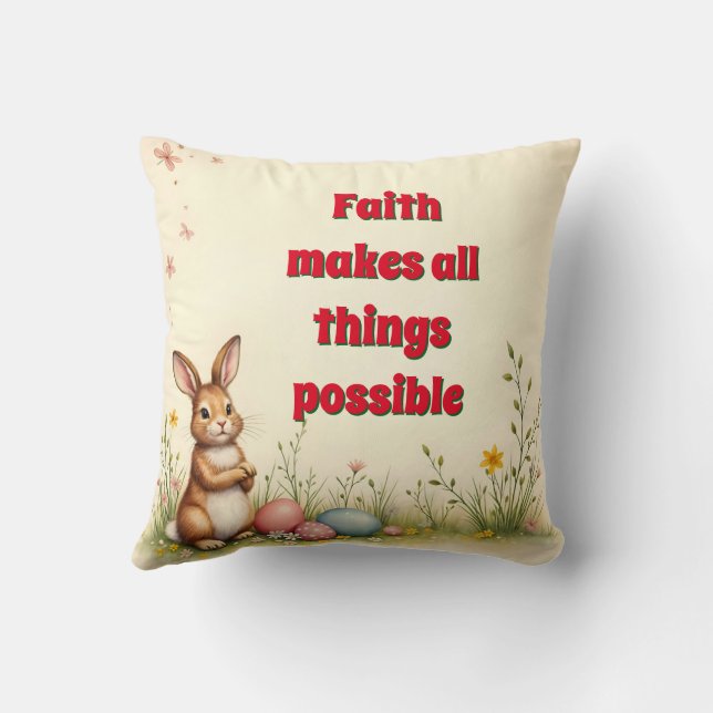 Little Rabbit Easter Vintage Popular Collection Cushion (Back)