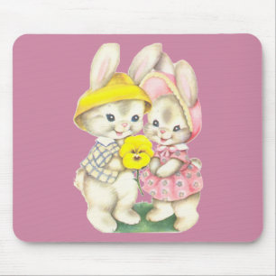 Little rabbits mouse pad