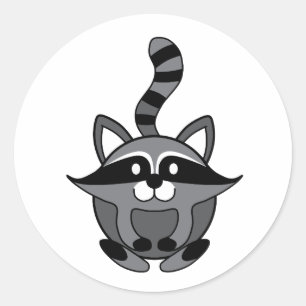 Little Raccoon Classic Round Sticker