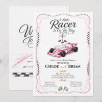 Little Racer Bassinet Formula 1 Shower Invitation 