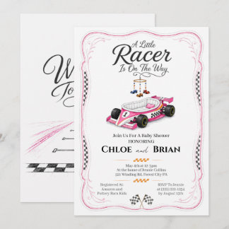 Little Racer Bassinet Formula 1 Shower Invitation