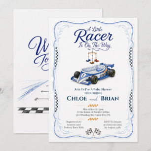 Little Racer Bassinet Shower Invitation 