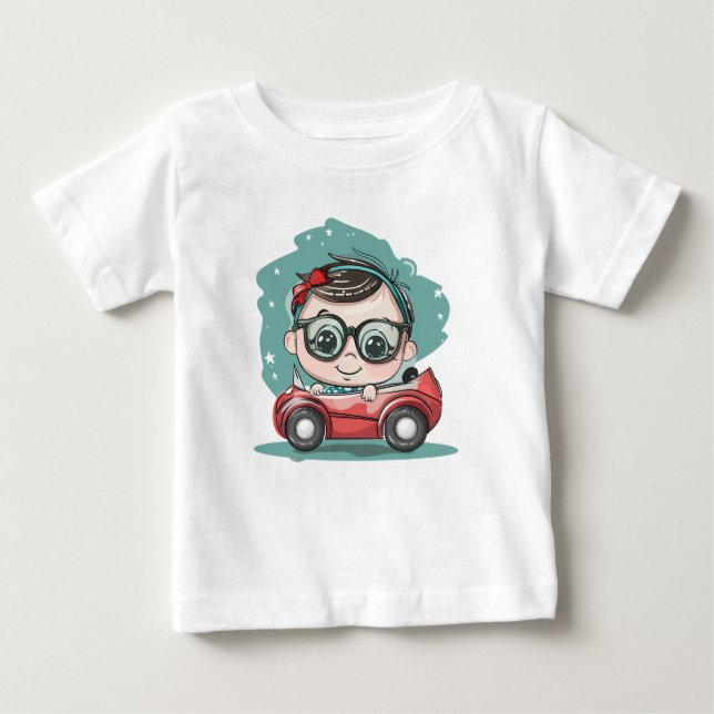Little Racer's Adventure Baby T-Shirt (Front)