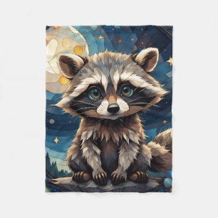 Little Racoon Fleece Blanket