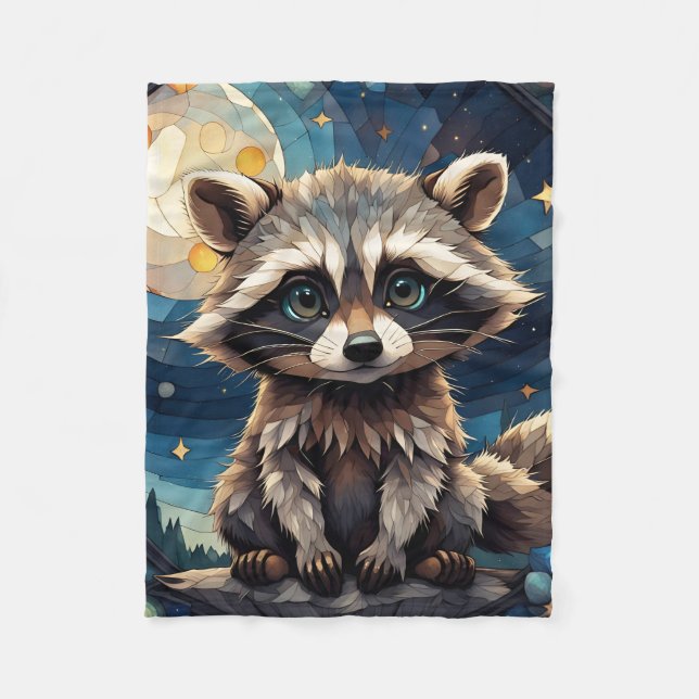 Little Racoon Fleece Blanket (Front)