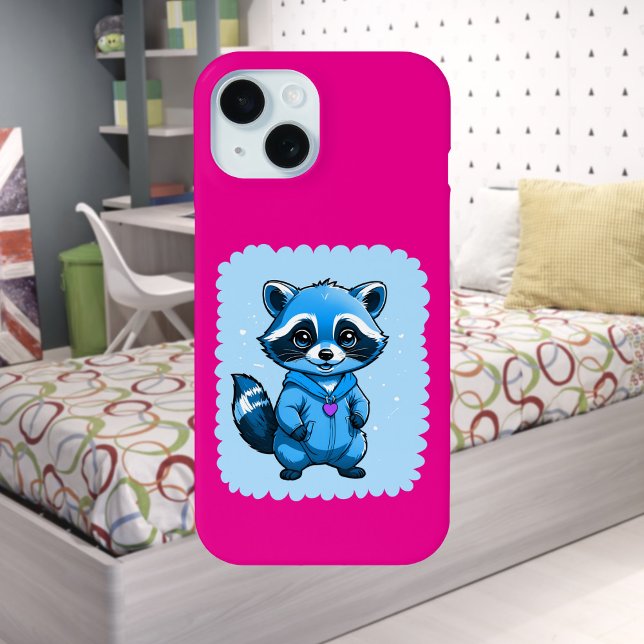 Little Racoon In Blue iPhone / iPad case (Creator Uploaded)