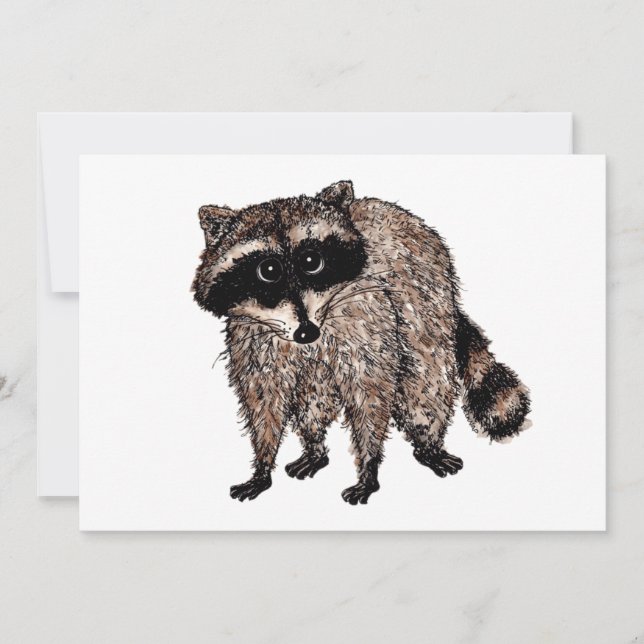 Little Racoon Invitation (Front)