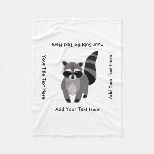 Little Racoon Rascal Personalised Fleece Blanket