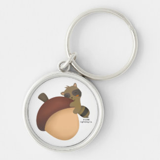 Little Racoon White Keychain