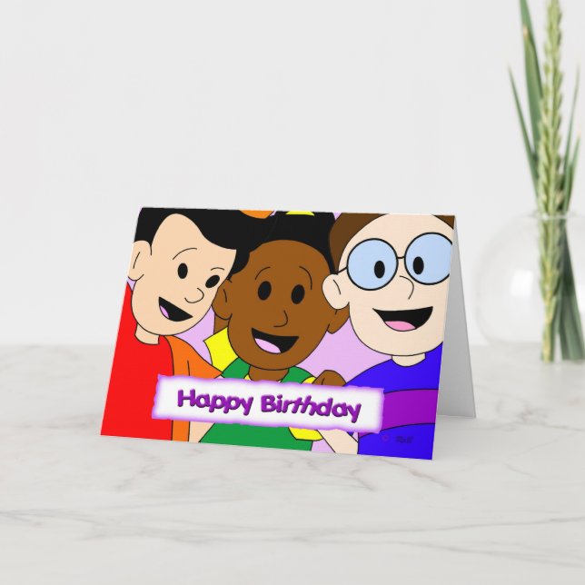 Little Rainbow Comics Birthday Card (Front)