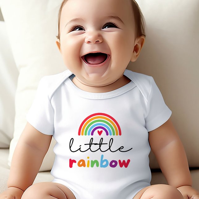 Little Rainbow Pride Cute Baby Bodysuit (Celebrate Pride Day with our adorable "Little Rainbow" baby bodysuit!)