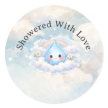 Little Raindrop on the Way Baby Shower Invitation