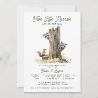 Little Rascals Raccoons Twins Baby Shower