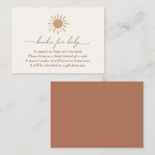 Little Ray of Sunshine Baby Shower Books for Baby Enclosure Card
