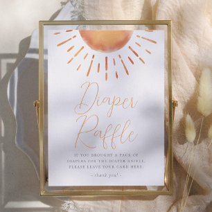 Little Ray of Sunshine Baby Shower Diaper Raffle Poster