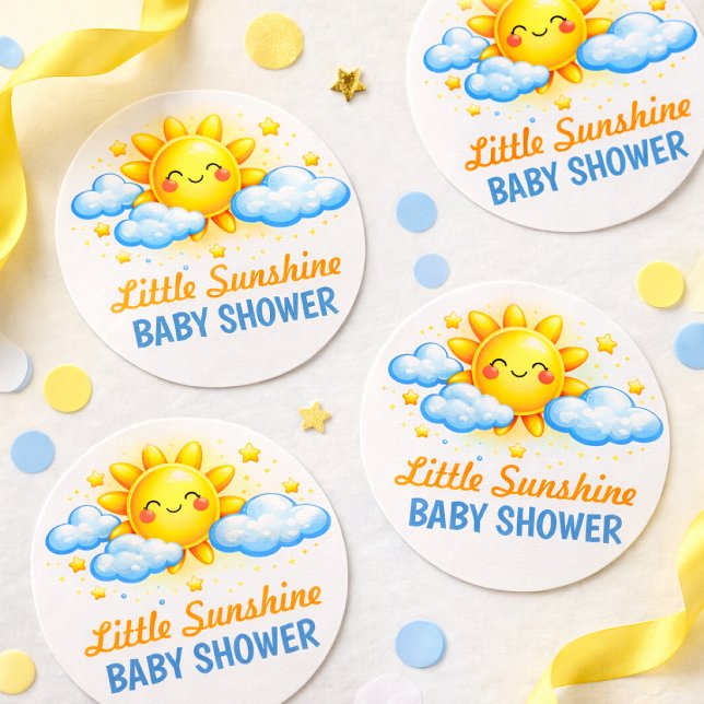 Little Ray Of Sunshine Baby Shower Favor Label (Creator Uploaded)