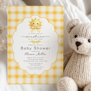 Little Ray of Sunshine Baby Shower Invite