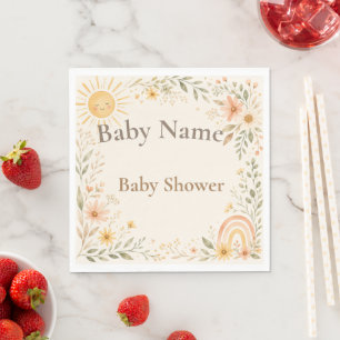 Little Ray of Sunshine Baby Shower Paper Lunch  Napkin
