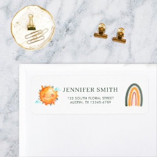 Little Ray of Sunshine Baby Shower Return Address Label