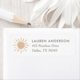 Little Ray of Sunshine Baby Shower Return Address Label