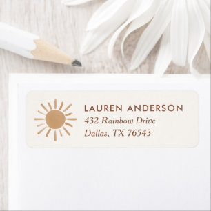 Little Ray of Sunshine Baby Shower Return Address Label