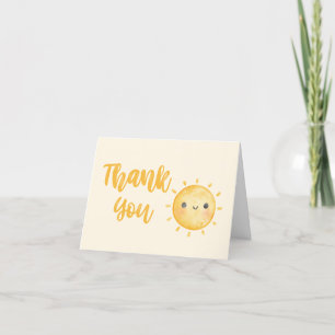 Little Ray of Sunshine Baby Shower Thank You Card
